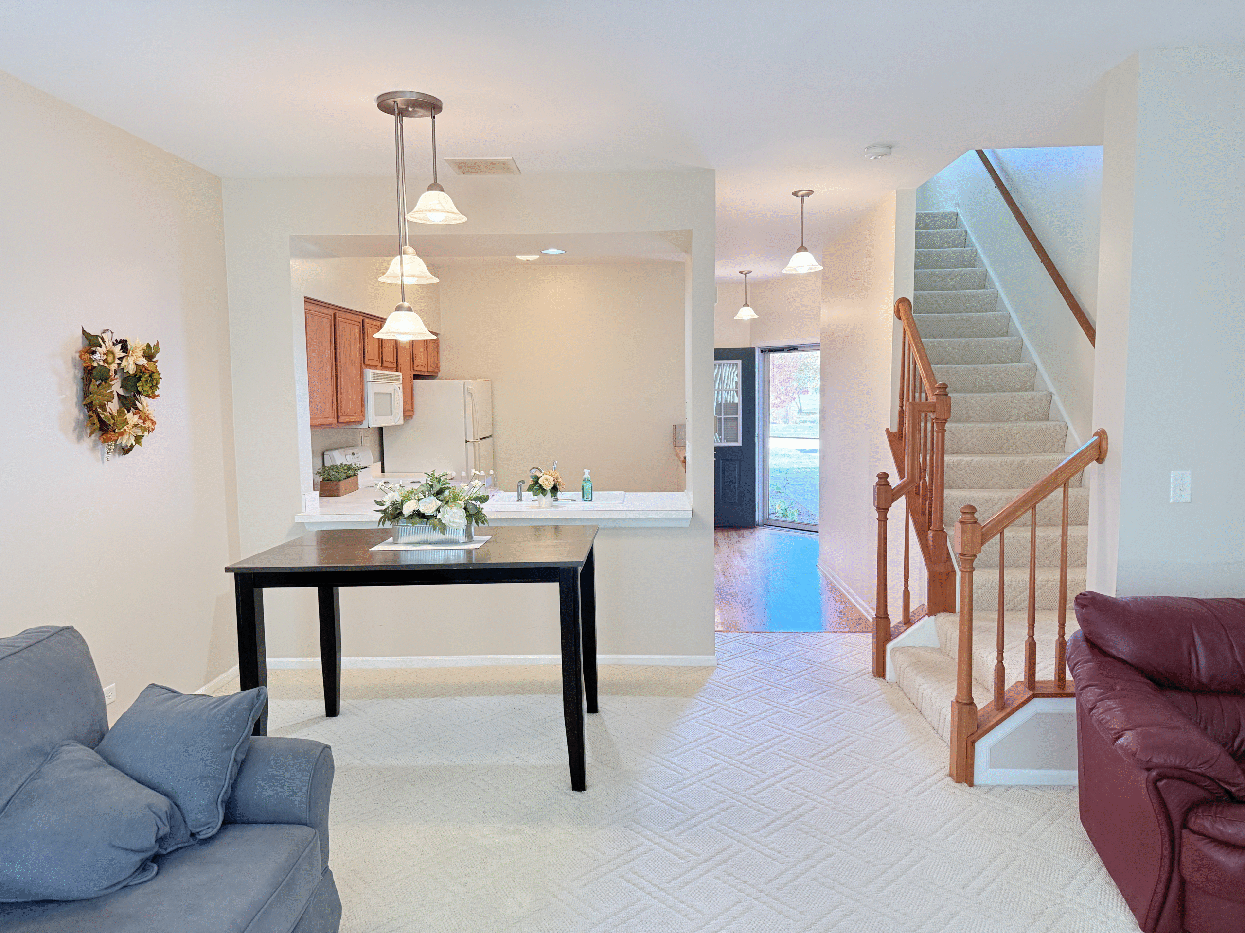 Professional cleaner performing standard cleaning in a Lake County, IL home